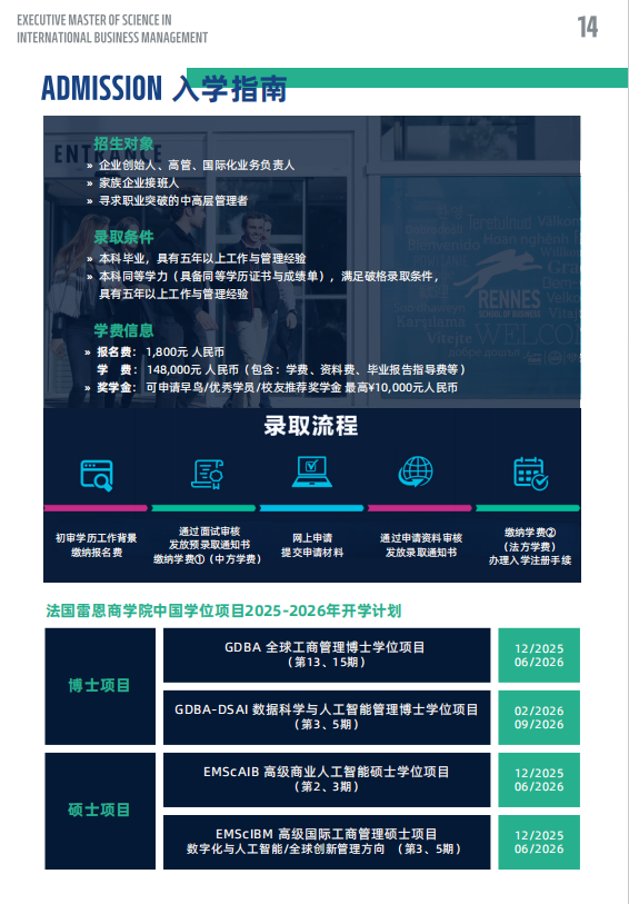 法國雷恩商學(xué)院-高級(jí)國際工商管理碩士